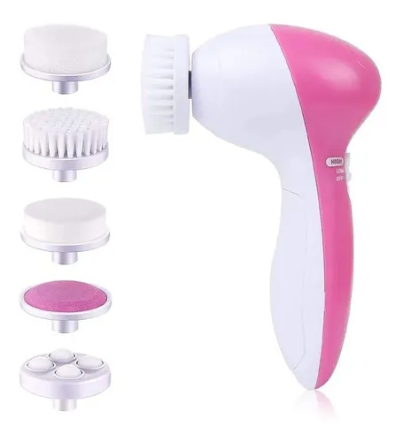 Cepillo Limpiador Facial Masajeador Exfoliante 5 En 1 A Pila